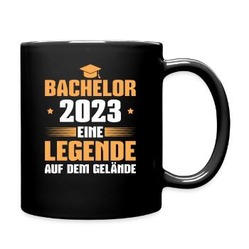 Bachelor Abschluss 2023 Bestandene Bachelorprüfung - Tasse einfarbig - Schwarz - Rechts
