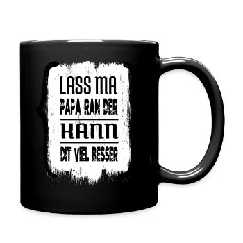 familienwerte spruch asatru schildmaid mutter - Tasse einfarbig - Schwarz - Rechts