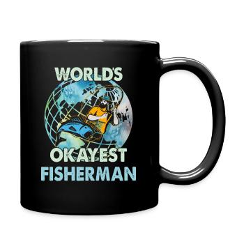 World’s Okayest Fisherman - Funny Angler - Mug uni - noir - Droite