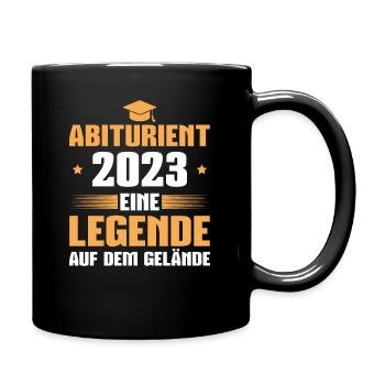 Abitur 2023 Abschlussprüfung Matura Abiturient - Tasse einfarbig - Schwarz - Rechts