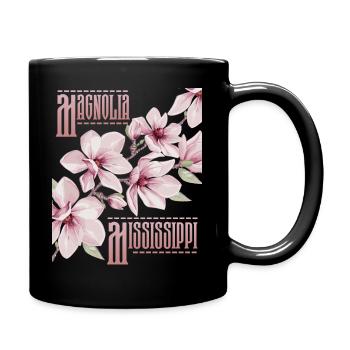 Magnolie Nationalblume Bundesstaat Mississippi USA - Tasse einfarbig - Schwarz - Rechts