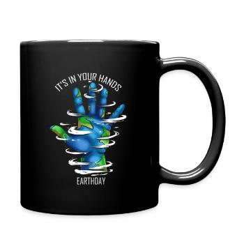 Hand Planet avec des nuages c’est entre vos mains pour - Mug uni - noir - Droite