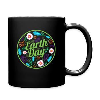 Logo With Flowers, Feathers And Ornaments For - Tasse einfarbig - Schwarz - Rechts