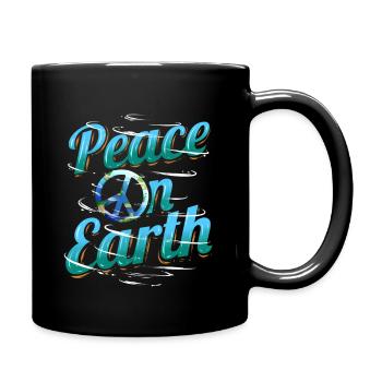 Logo La paix sur Terre pour le Jour de la Terre - Mug uni - noir - Droite