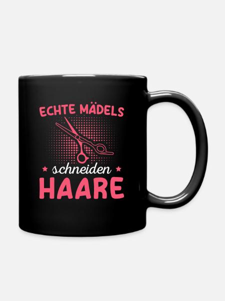 Friseur Spruch Frisör Haarstylistin Friseurin - Tasse einfarbig - Schwarz