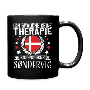 Ich brauche keine Therapie - Sondervig - Tasse einfarbig - Schwarz - Rechts
