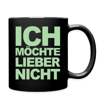 Bartleby the Schreiber - Ich möchte lieber nicht - Tasse einfarbig - Schwarz - Rechts