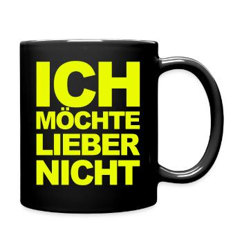 Bartleby the Schreiber - Ich möchte lieber nicht - Tasse einfarbig - Schwarz - Rechts