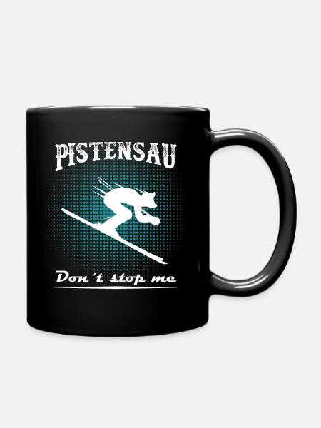 Pistensau Skifahren Skifahrer Wintersport - Tasse einfarbig - Schwarz
