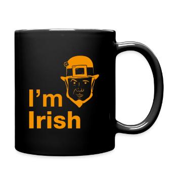 Je suis irlandais (Leprechaun) - Mug uni - noir - Droite
