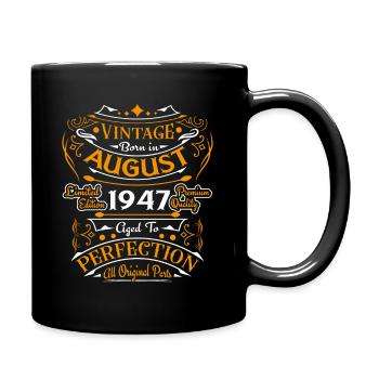 Août 1947 Vintage Rétro Cadeau D'anniversaire - Mug uni - noir - Droite