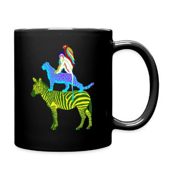 Tier Pyramide - Tasse einfarbig - Schwarz - Rechts