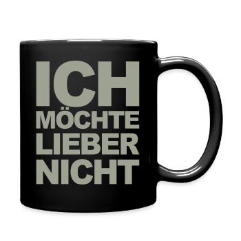 Bartleby der Schreiber - Ich möchte lieber nicht - Tasse einfarbig - Schwarz - Rechts