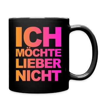 Bartleby der Schreiber - Ich möchte lieber nicht - Tasse einfarbig - Schwarz - Rechts