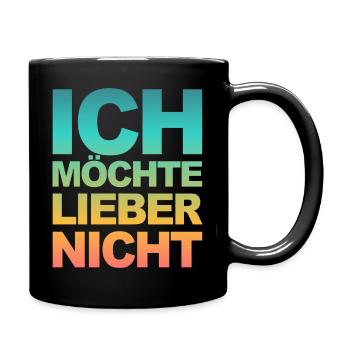 Bartleby der Schreiber - Ich möchte lieber nicht - Tasse einfarbig - Schwarz - Rechts
