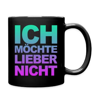 Bartleby der Schreiber - Ich möchte lieber nicht - Tasse einfarbig - Schwarz - Rechts