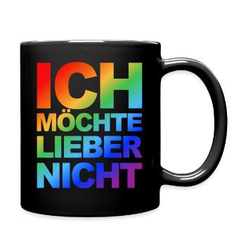 Bartleby der Schreiber - Ich möchte lieber nicht - Tasse einfarbig - Schwarz - Rechts