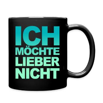 Bartleby der Schreiber - Ich möchte lieber nicht - Tasse einfarbig - Schwarz - Rechts