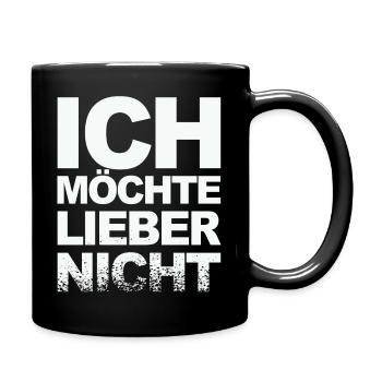 Bartleby der Schreiber - Ich möchte lieber nicht - Tasse einfarbig - Schwarz - Rechts