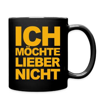 Bartleby der Schreiber - Ich möchte lieber nicht - Tasse einfarbig - Schwarz - Rechts