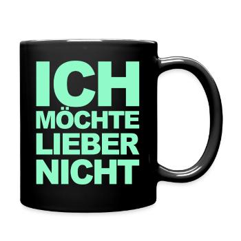 Bartleby der Schreiber - Ich möchte lieber nicht - Tasse einfarbig - Schwarz - Rechts