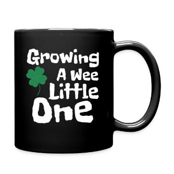Groovy Growing A Wee Little One Pregnancy St Patri - Full Colour Mug - black - Right