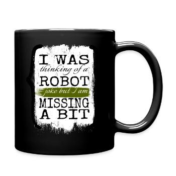 Tshirt robotique automatique drôle d’arbre de Noël - Mug uni - noir - Droite