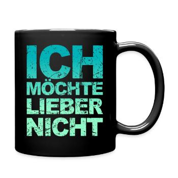 Bartleby der Schreiber - Ich möchte lieber nicht - Tasse einfarbig - Schwarz - Rechts