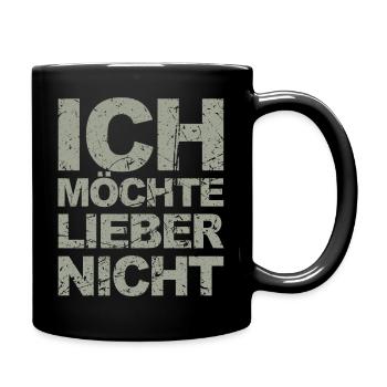 Bartleby der Schreiber - Ich möchte lieber nicht - Tasse einfarbig - Schwarz - Rechts