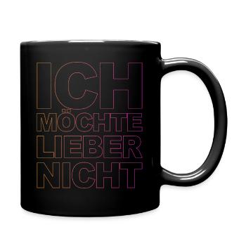 Bartleby der Schreiber - Ich möchte lieber nicht - Tasse einfarbig - Schwarz - Rechts