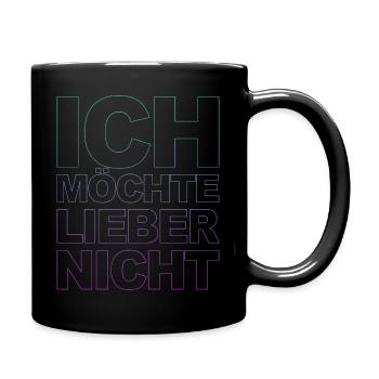 Bartleby der Schreiber - Ich möchte lieber nicht - Tasse einfarbig - Schwarz - Rechts
