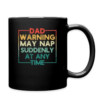 Dad Warning can suddenly - Full Colour Mug - black - Right