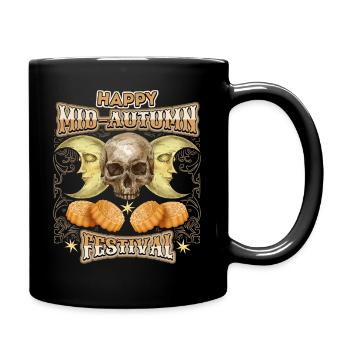 Chinese Moon Festival Mooncakes with Skull - Full Colour Mug - black - Right