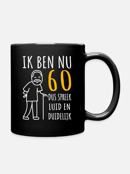 60 jaar man 60ste verjaardag Ik Ben Nu 60e cadeau - Mok uni - zwart
