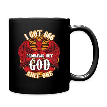 J’ai eu 666 problèmes mais dieu n’en a pas un - Mug uni - noir - Droite