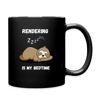 Rendering is my Bedtime - Video Editor - Tasse einfarbig - Schwarz - Rechts
