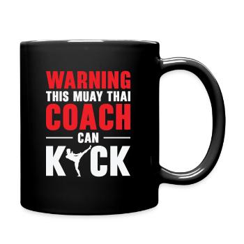 Muay Thai Coach Kickboxing Instructor Martial Arts - Full Colour Mug - black - Right