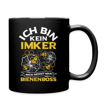 Ich Bin Kein Imker Mich Nennt Man Bienenboss Biene - Tasse einfarbig - Schwarz - Rechts
