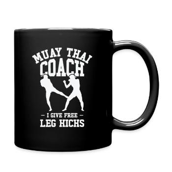 Muay Thai Coach Kickboxing Instructor Martial Arts - Full Colour Mug - black - Right