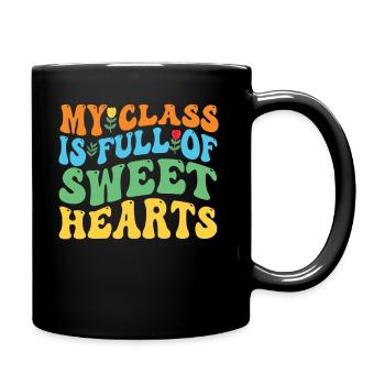 Meine Klasse ist voller Schatz - Tasse einfarbig - Schwarz - Rechts