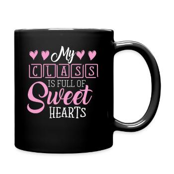 Meine Klasse ist voller Schatz - Tasse einfarbig - Schwarz - Rechts