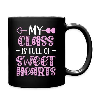 Meine Klasse ist voller Schatz - Tasse einfarbig - Schwarz - Rechts