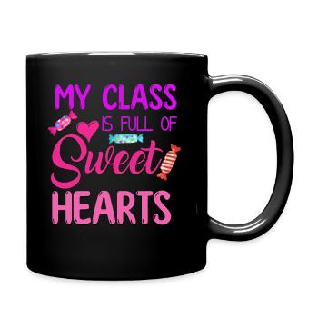 Meine Klasse ist voller Schatz - Tasse einfarbig - Schwarz - Rechts