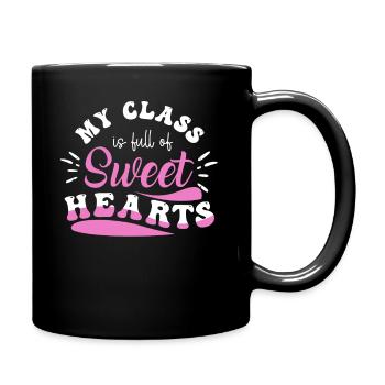 Meine Klasse ist voller Schatz - Tasse einfarbig - Schwarz - Rechts