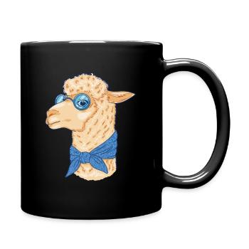 Motif alpaga - Mug uni - noir - Droite