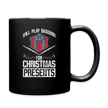 Und Weihnachtsbassonist Basson Reed - Tasse einfarbig - Schwarz - Rechts