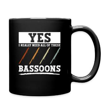 Orchestre Holzbläser Bassoniste und Bassonist - Mug uni - noir - Droite