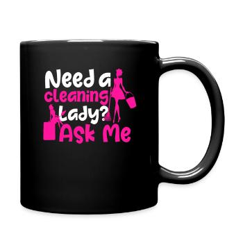 Femme de ménage - Mug uni - noir - Droite