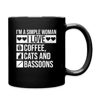 Fagott Reed Windwood Orchestra Bassoom Spieler - Mug uni - noir - Droite