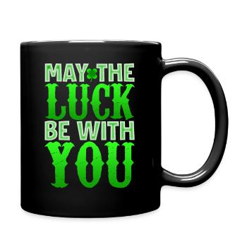 May The Luck Be With You St. Patrick - Full Colour Mug - black - Right